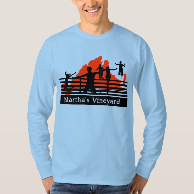 Martha's Vineyard Bridge Jump Long Sleeve Tee  (Front)