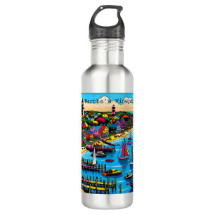 Martha's Vineyard Colourful Abstract Art 710 Ml Water Bottle