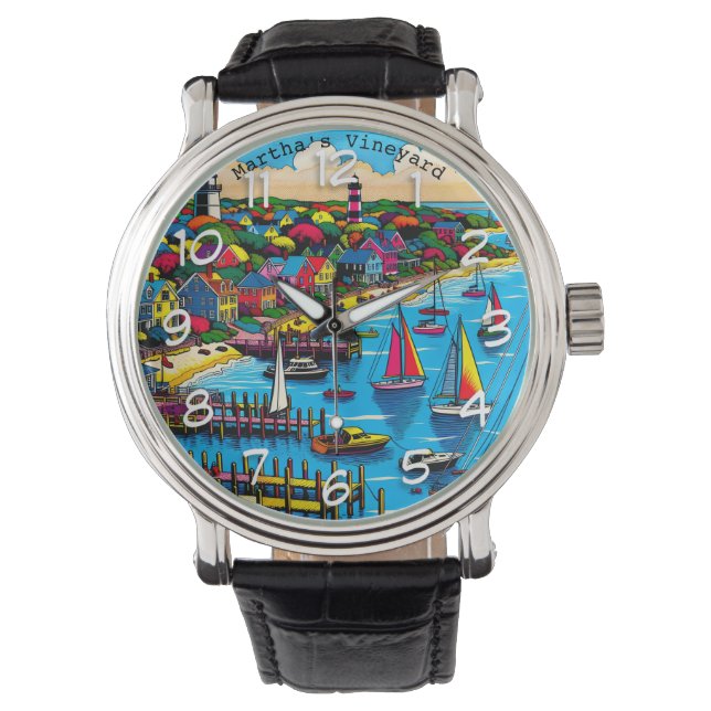 Martha's Vineyard | Colourful Abstract Art Watch (Front)