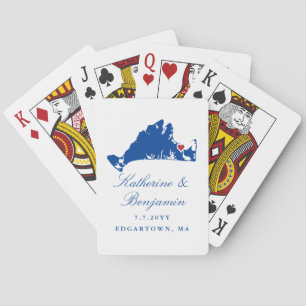 Martha's Vineyard Edgartown Wedding Favour Playing Cards