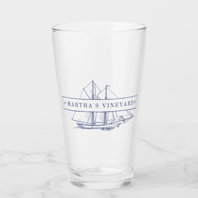Martha's Vineyard Glass Cup (Front)