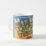 Marthas Vineyard Greetings Mug<br><div class="desc">A  vintage postcard greeting of Martha's Vineyard repurposed!</div>