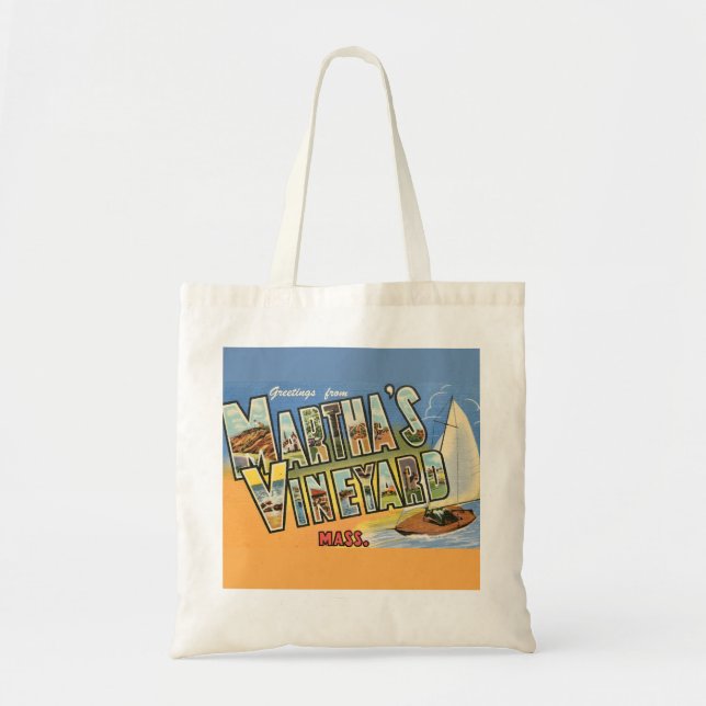 Marthas Vineyard Greetings  Tote Bag (Front)