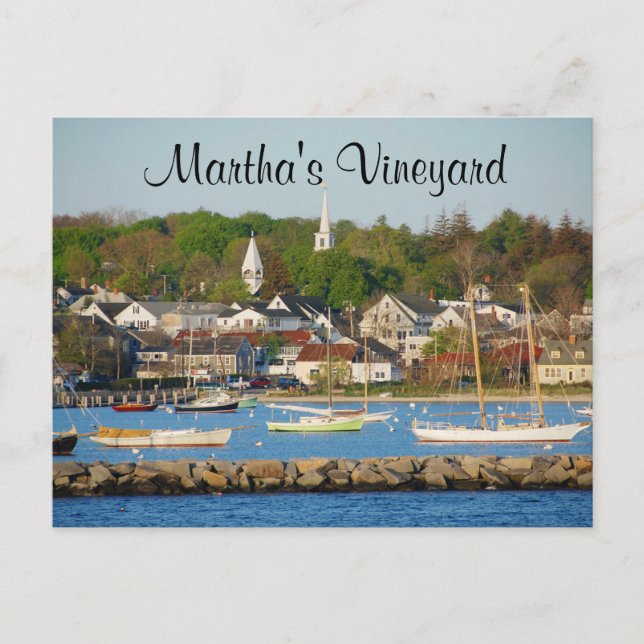 Martha's Vineyard Harbour Cape Cod Mass Post Card (Front)