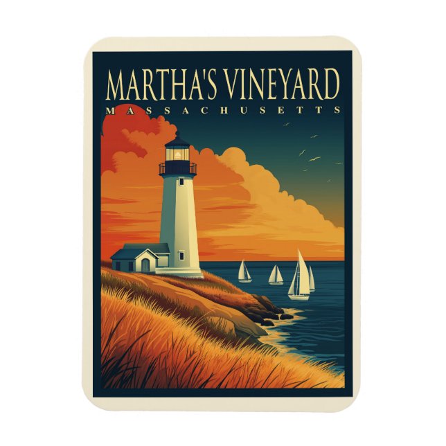 Martha's Vineyard Lighthouse  Magnet (Vertical)