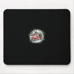 Martha's Vineyard Ma Christmas Trees Red Truck Bla Mouse Mat