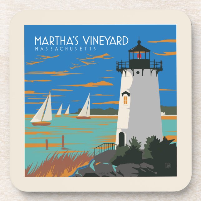 Martha's Vineyard, Massachusetts | Lighthouse Coaster (Front)