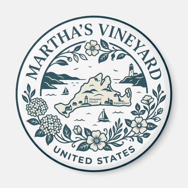 Martha's Vineyard Massachusetts Magnet (Front)
