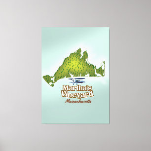 Martha's vineyard Massachusetts travel poster Canvas Print