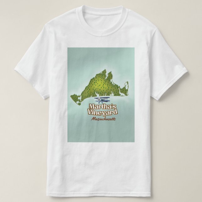 Martha's vineyard Massachusetts travel poster T-Shirt (Design Front)