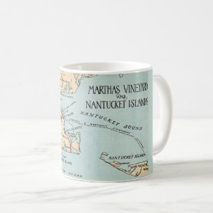 Marthas Vineyard Nantucket Map Mug