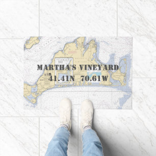 Martha's Vineyard Nautical Boating Doormat