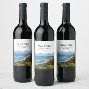Martha's Vineyard Photo Wedding Wine Label