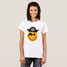 Martha's Vineyard Pirate Smiley Ladies Tee