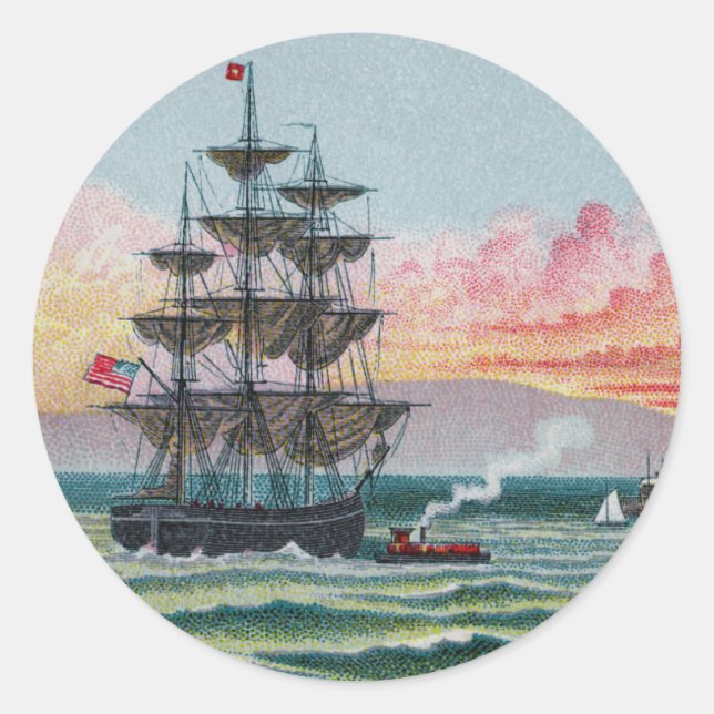 Martha's Vineyard Round Sticker (Front)