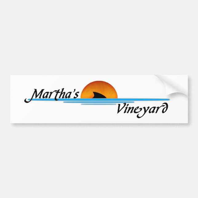 Marthas Vineyard Shark Bumper Sticker (Front)