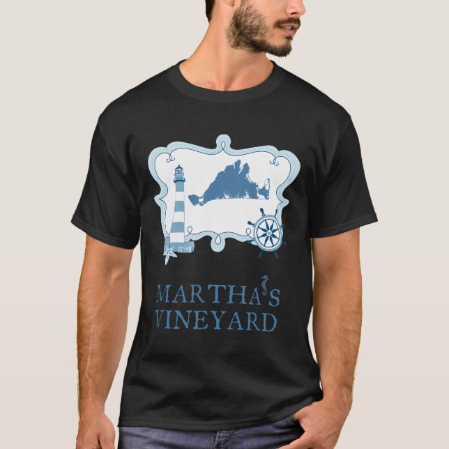 Martha'S Vineyard Summer Style Clothing Lighthouse T-Shirt (Front)