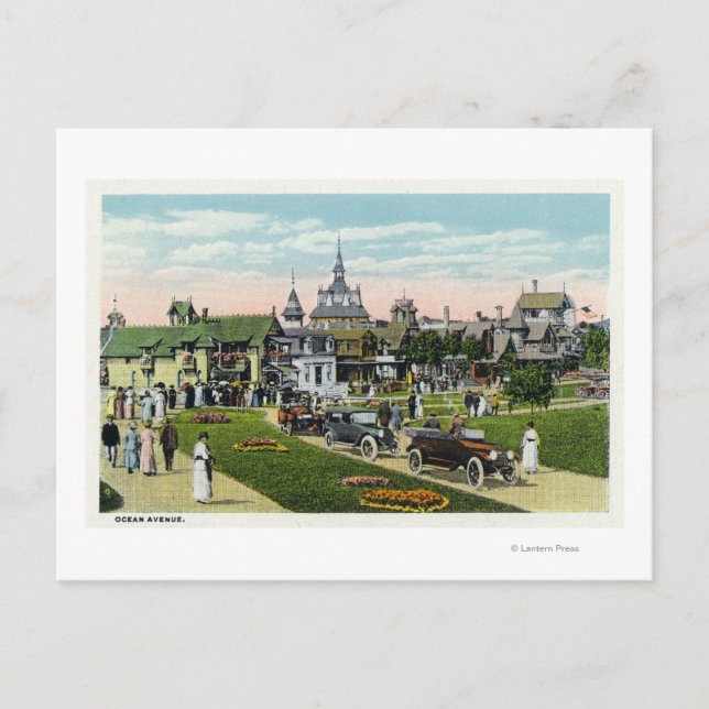 Martha's Vineyard, View of Ocean Avenue Postcard (Front)