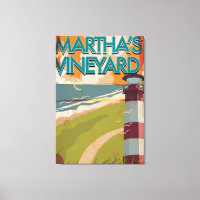 Marthas Vineyard Vintage Travel Poster