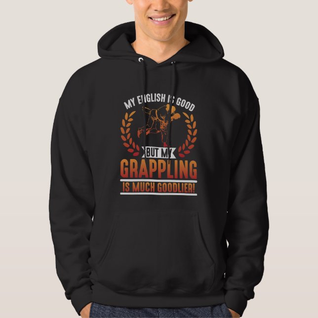 Martial Art Fighting Brazilian Jiu Jitsu Grappling Hoodie (Front)