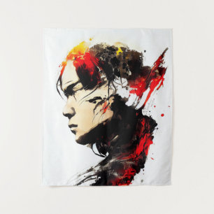 Martial Art Kung Fu Wild Free Spirit Painting Tapestry