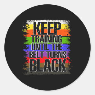 Martial Artist Black Belt - Tae Kwon Do - Karate Classic Round Sticker