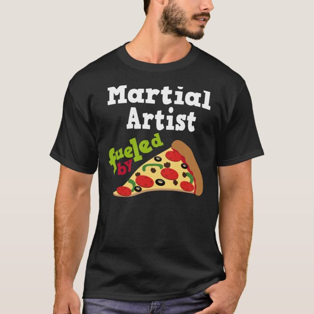 Martial Artist (Funny) Pizza T Shirt (Front)