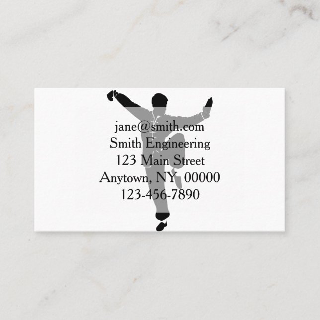 Martial Artists - Choose background color Business Card (Front)