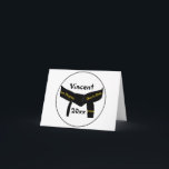 Martial Arts 1st Degree Black Belt Card<br><div class="desc">Customise the Martial Arts 1st Degree Black Belt Note Card as you wish to create your own unique personalised card for any occasion including congratulations,  first degree black belt test invitations,  happy birthday and more.</div>