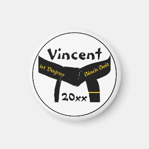 Martial Arts 1st Degree Black Belt Magnet