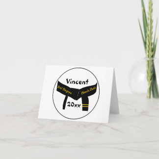Martial Arts 2nd Degree Black Belt Card