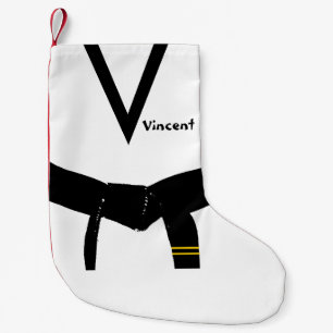 Martial Arts 2nd Degree Black Belt Small Christmas Stocking