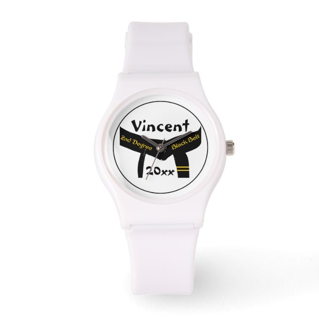 Martial Arts 2nd Degree Black Belt Watch (Front)