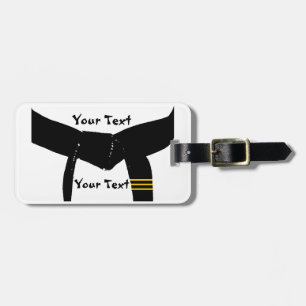Martial Arts 3rd Degree Black Belt Gear Bag Tag
