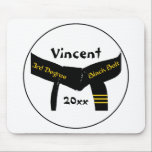 Martial Arts 3rd Degree Black Belt Mouse Mat<br><div class="desc">The Martial Arts 3rd Degree Black Belt Mousepad can be personalised with the name of your martial artist, team, gym or dojo. This custom martial arts mouse mat makes a great gift idea to commemorate a third degree black belt rank promotion test or exam.</div>