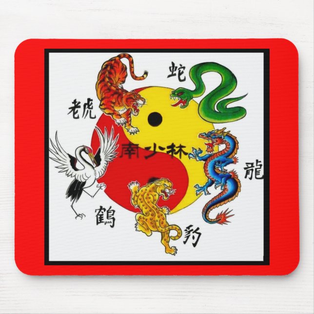 MARTIAL ARTS 5 ANIMALS MOUSE MAT (Front)