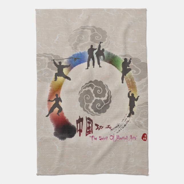 Martial Arts American MoJo Kitchen Towels (Vertical)
