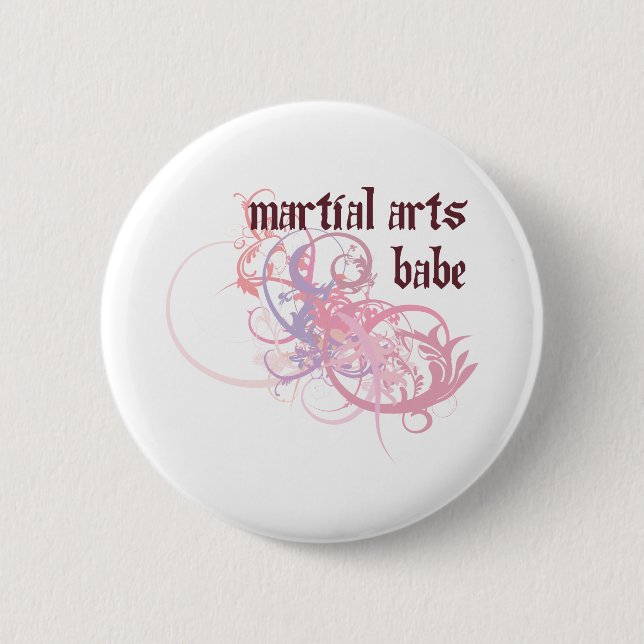 Martial Arts Babe 6 Cm Round Badge (Front)