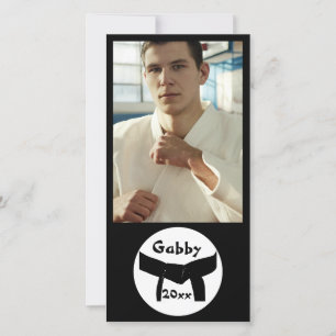 Martial Arts Basic Black Belt Photo Card