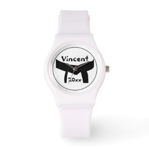 Martial Arts Basic Black Belt Wrist Watch