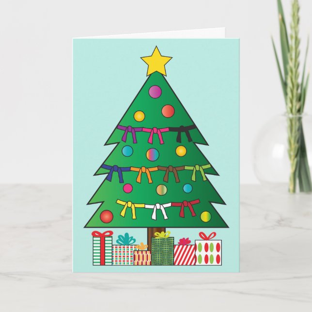 Martial Arts Belts Christmas Holiday Tree (Front)