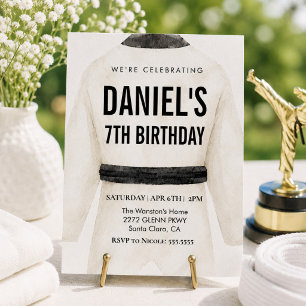 Martial arts birthday party invitation
