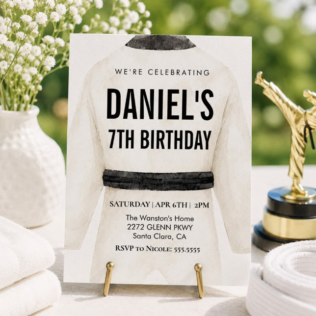 Martial arts birthday party invitation (Creator Uploaded)