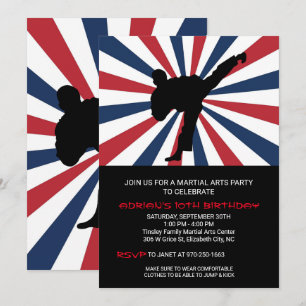 Martial Arts Birthday Party Invitations