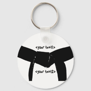 Martial Arts Black Belt Basic Key Ring