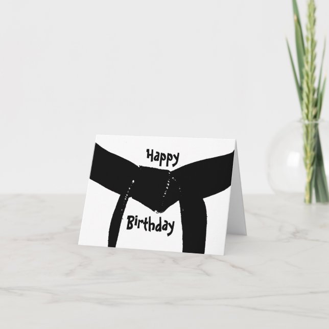 Martial Arts Black Belt Birthday Card (Front)
