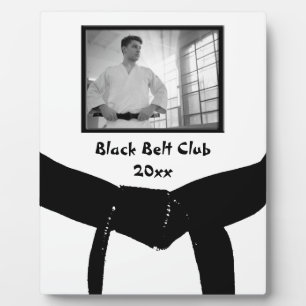 Martial Arts Black Belt Club Photo Keepsake Plaque