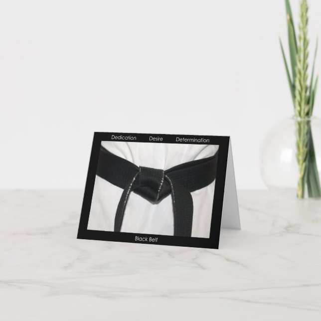 Martial Arts Black Belt Congratulations Card (Front)