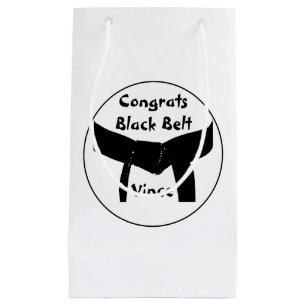 Martial Arts Black Belt Congratulations Small Gift Bag