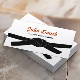 Martial Arts Black Belt Dojo Professional Business Card